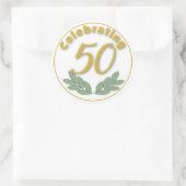 Viering 50 - 3 inch ronde sticker (Tas)