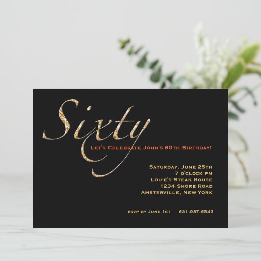 Viering 60 Uitnodiging (Staand voorkant)
