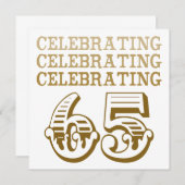 Viering 65! (Partij van de verjaardag) Kaart (Voorkant / Achterkant)