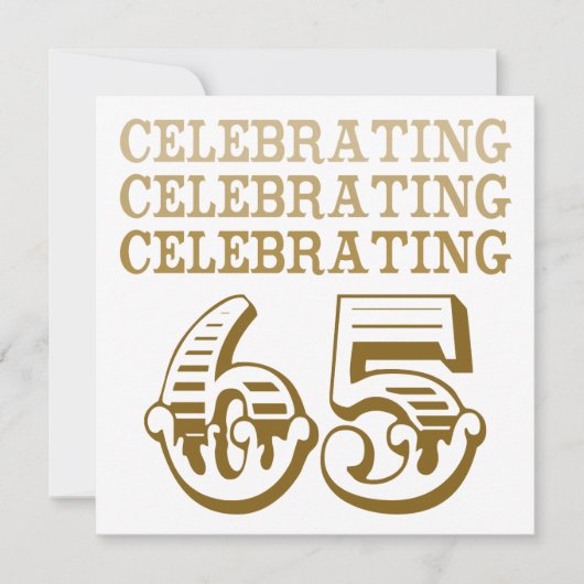 Viering 65! (Partij van de verjaardag) Kaart (Voorkant)