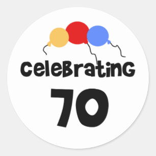 Viering 70 ronde sticker