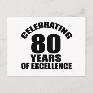 Viering 80 jaar verjaardag briefkaart