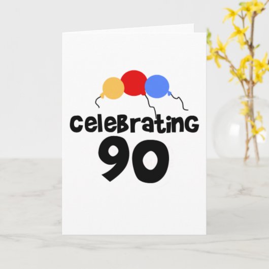 Viering 90 kaart (Gele Bloem)