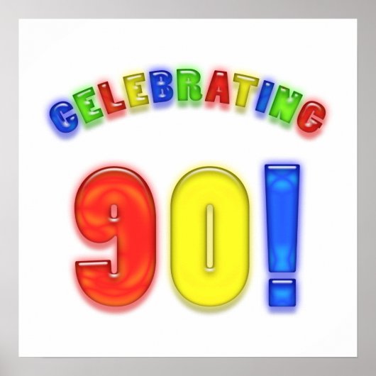 Viering 90e verjaardag poster (Voorkant)