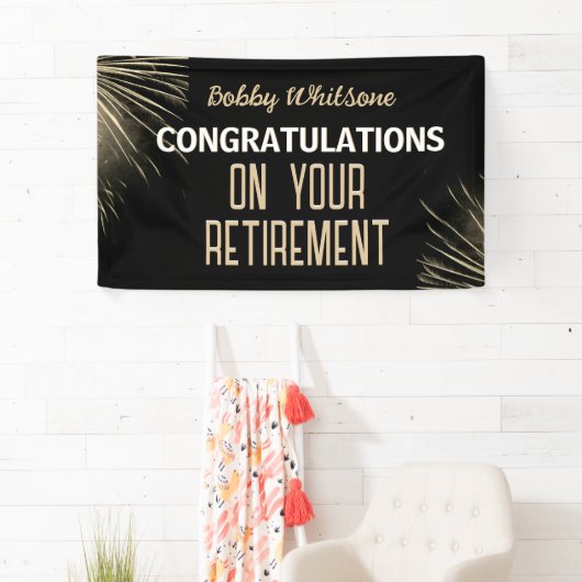 Viering! Aangepaste Pensioenpartij Spandoek (Insitu)