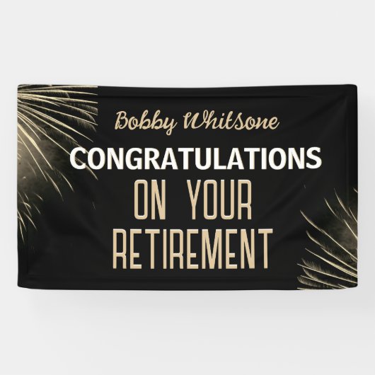 Viering! Aangepaste Pensioenpartij Spandoek (Horizontaal)