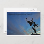 Viering in het strand van Narragansett Briefkaart (Voorkant / Achterkant)
