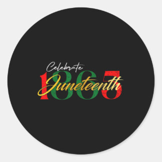 Viering Juneteenth 1865 Black Freedom Black Hist Ronde Sticker