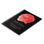 Viering Leven Gastenboek Coral Pink Rose spiraal Notitieboek (Linkerzijde)