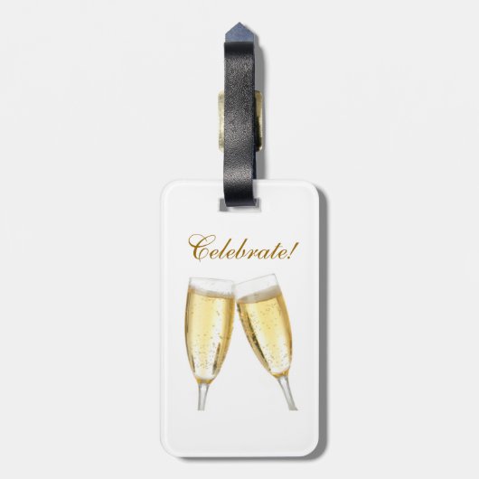 Viering met Bagagelabel van Champagne (Achterkant verticaal)