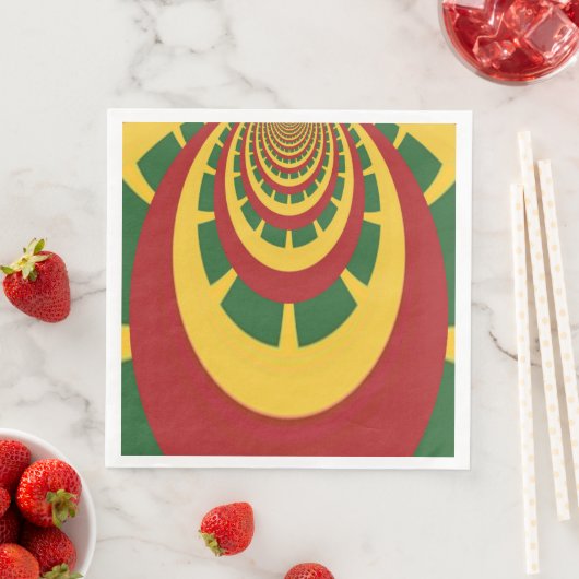 Viering met kleuren rood gouden groen servet (Insitu)