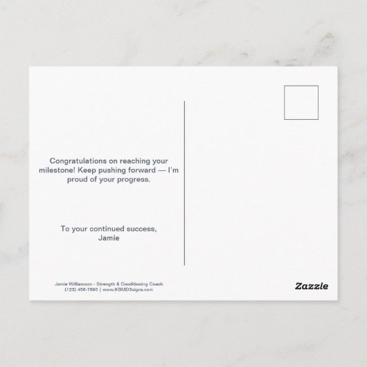 Viering mijlpaal Bedankt voor uw inzet Briefkaart (Achterkant)