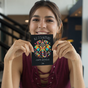 Viering olifant: Jakes Irrelephant Verjaardag Bedankkaart