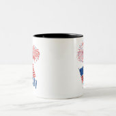 Viering op 4 juli tweekleurige koffiemok (Center)