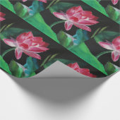 Viering Roze Lotus Glossy Wrapping Papier (Hoek)