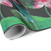 Viering Roze Lotus Glossy Wrapping Papier (Rol Hoek)