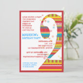 Viering Stripes nummer 2 Tweede verjaardag Kaart (Staand voorkant)