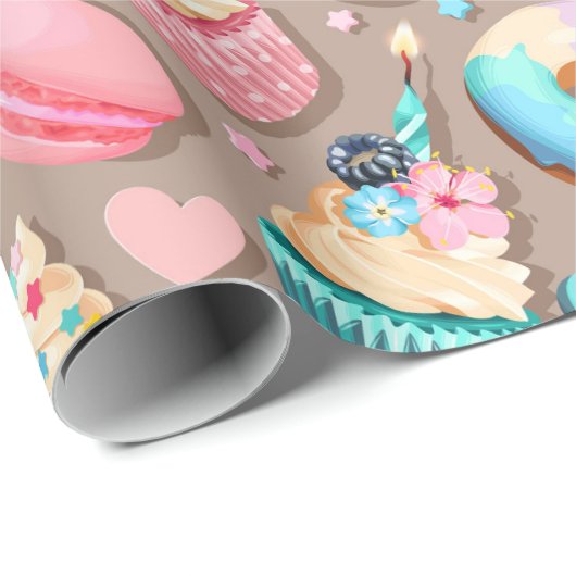 Viering Sweet Desserts Cadeaupapier (Rol Hoek)