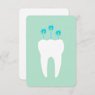 Viering tand met kaarsen kaart