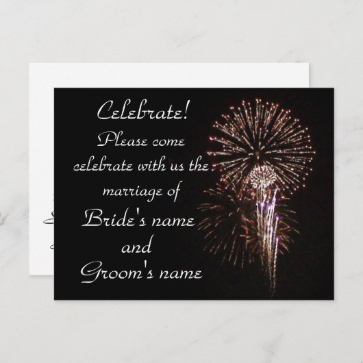 Viering! Uitnodiging Briefkaart (Voorkant / Achterkant)