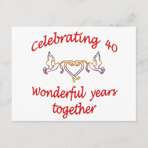 Viering van 40 jaar briefkaart