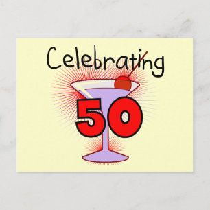 Viering van 50 T-shirts en cadeaus Briefkaart