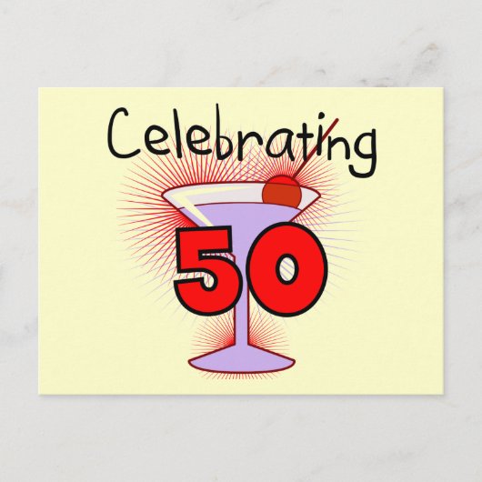 Viering van 50 T-shirts en cadeaus Briefkaart (Voorkant)