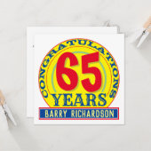 Viering van 65 jaar kaart (Voorkant / Achterkant in situ)