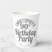 Viering van 90ste verjaardag papierbekertjes papieren bekers (Voorkant)