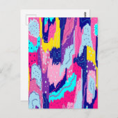 Viering van Abstracte kleurenkunst Briefkaart (Voorkant / Achterkant)