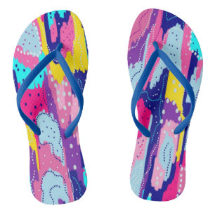 Viering van Abstracte kleurenkunst Teenslippers