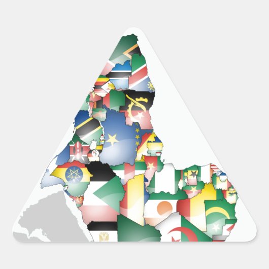 Viering van Afrika in vlagontwerp Driehoek Sticker (Voorkant)