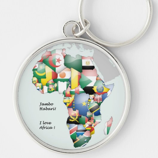 Viering van Afrika in vlagontwerp Sleutelhanger (Voorkant)
