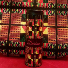 Viering van Afrikaanse abstracte ontwerpen Thermosbeker