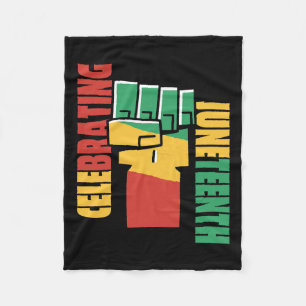 Viering van Black Freedom 1865 Afro-Amerikaans 3 Fleece Deken