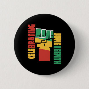 Viering van Black Freedom 1865 Afro-Amerikaans 3 Ronde Button 5,7 Cm