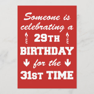 Viering van de 29e verjaardag 31e keer Uitnodiging