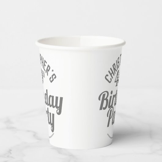 Viering van de 40e verjaardag van papierbekertjes papieren bekers (Links)