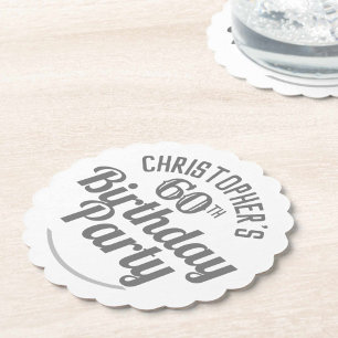 Viering van de 60ste verjaardag van de geboorte kartonnen onderzetters