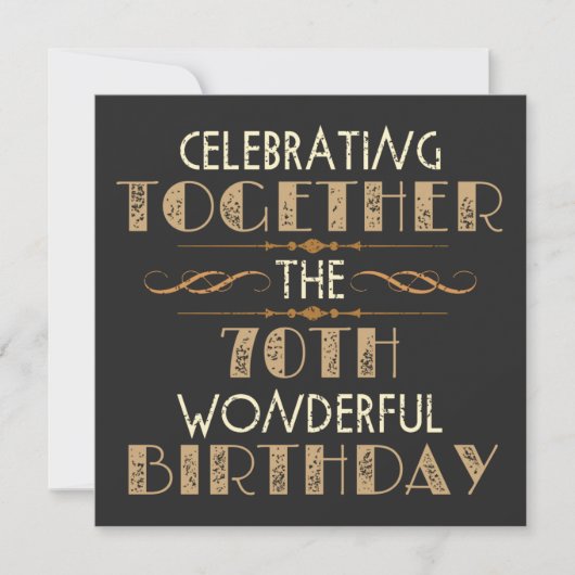 viering van de 70e verjaardag save the date (Voorkant)