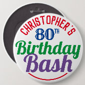 Viering van de 80ste verjaardag van de Button van  (Voorkant /achterkant)