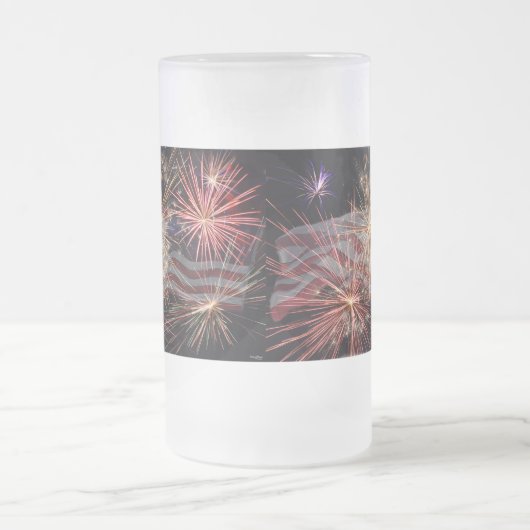 Viering van de Amerikaanse Mok van geblazen glas (Center)