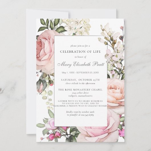 Viering van de begrafenis van de begrafenis Memori Kaart (Voorkant)