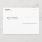Viering van de begrafenis van de roofbouw van het  uitnodiging briefkaart (Achterkant)