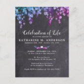 Viering van de begrafenis van de roofbouw van het  uitnodiging briefkaart (Voorkant)