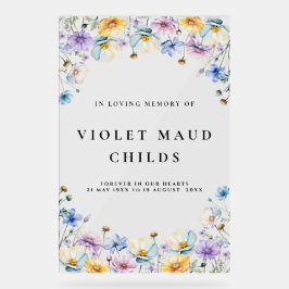 Viering van de begrafenis van het leven acryl bord