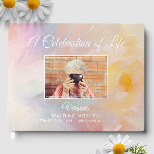 Viering van de begrafenisdienst van het leven gastenboek