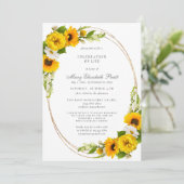 Viering van de begrafenisherdenkingsbloemen in het kaart (Staand voorkant)