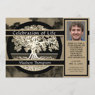 Viering van de begrafeniskaart van het leven kaart