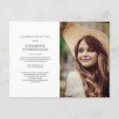 Viering van de Eenvoudige Chic Elegant Foto van Li Uitnodiging Briefkaart (Voorkant)